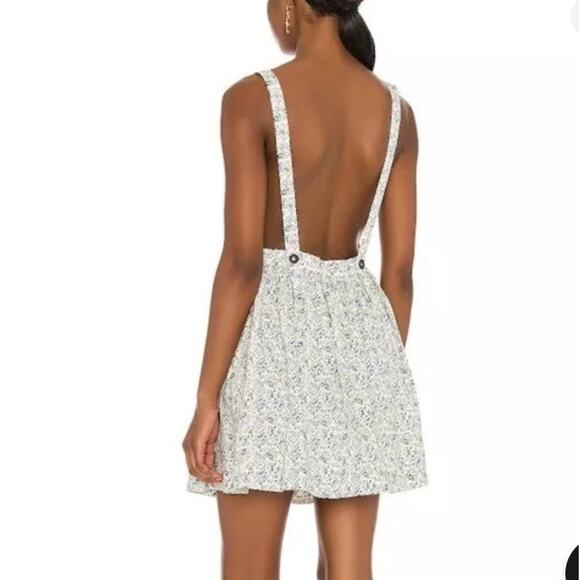 Free People S/P Mini cotton overall dress festival boho cottagecore mini - Picture 2 of 12